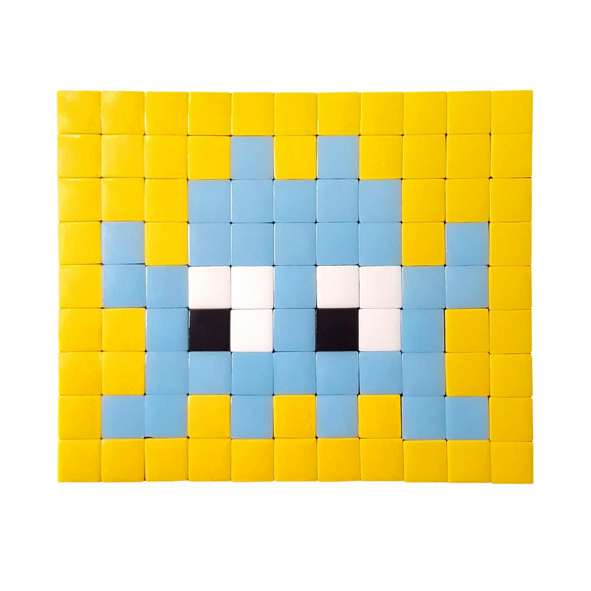 INDOOR INVADERS - Mosaïque invaders en verre jaune