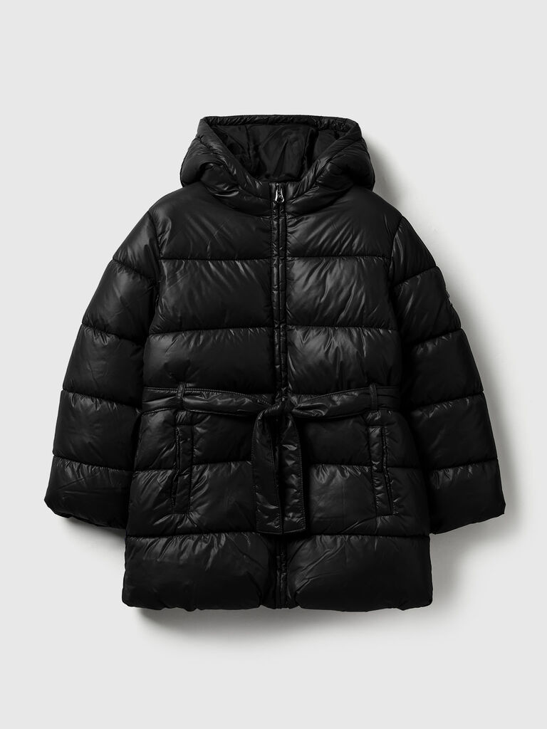 Long jacket with belt