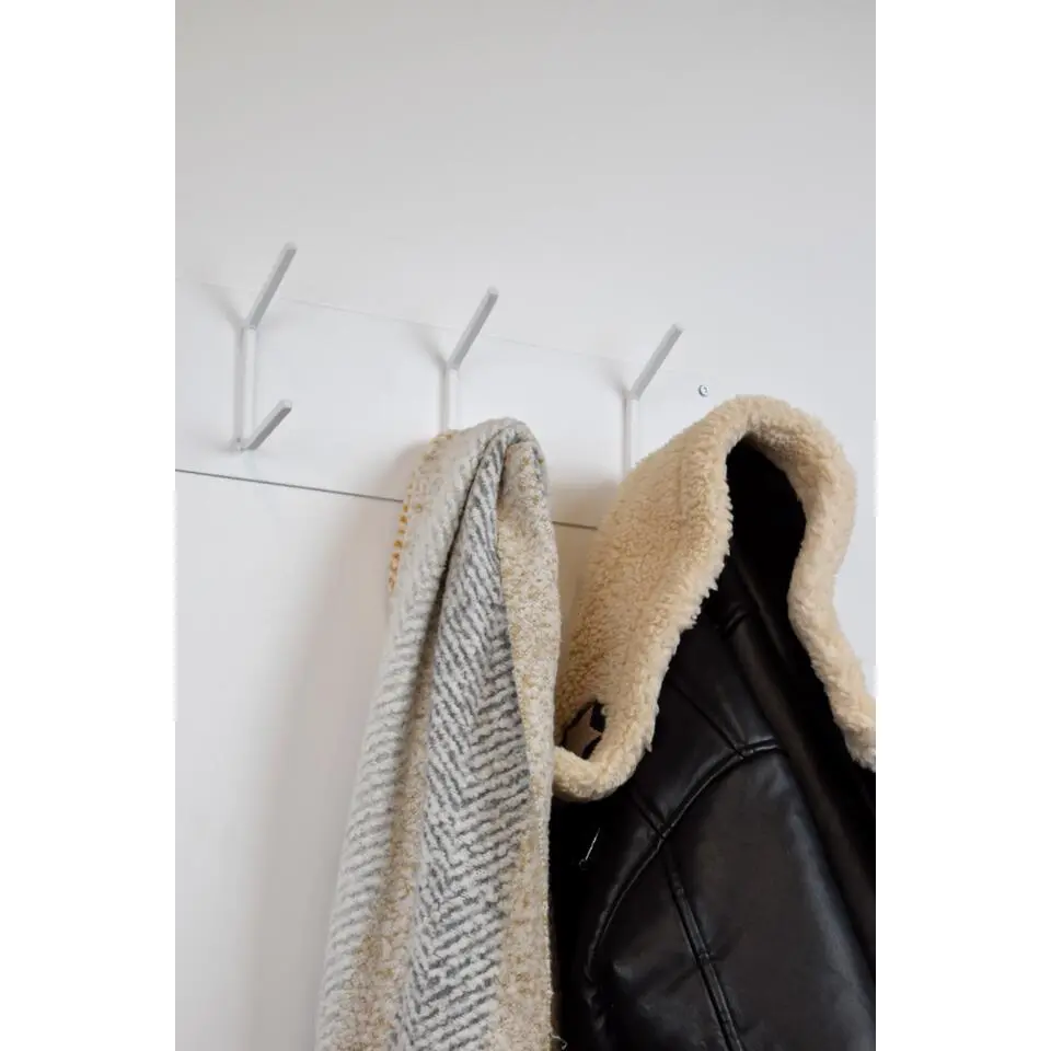 LOFT42 Factory Kapstok 5 Dubbele Haken - Metaal - Wit