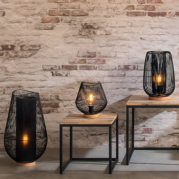 Lampe filaire Jena noire - métal H28 cm - Atmosphera