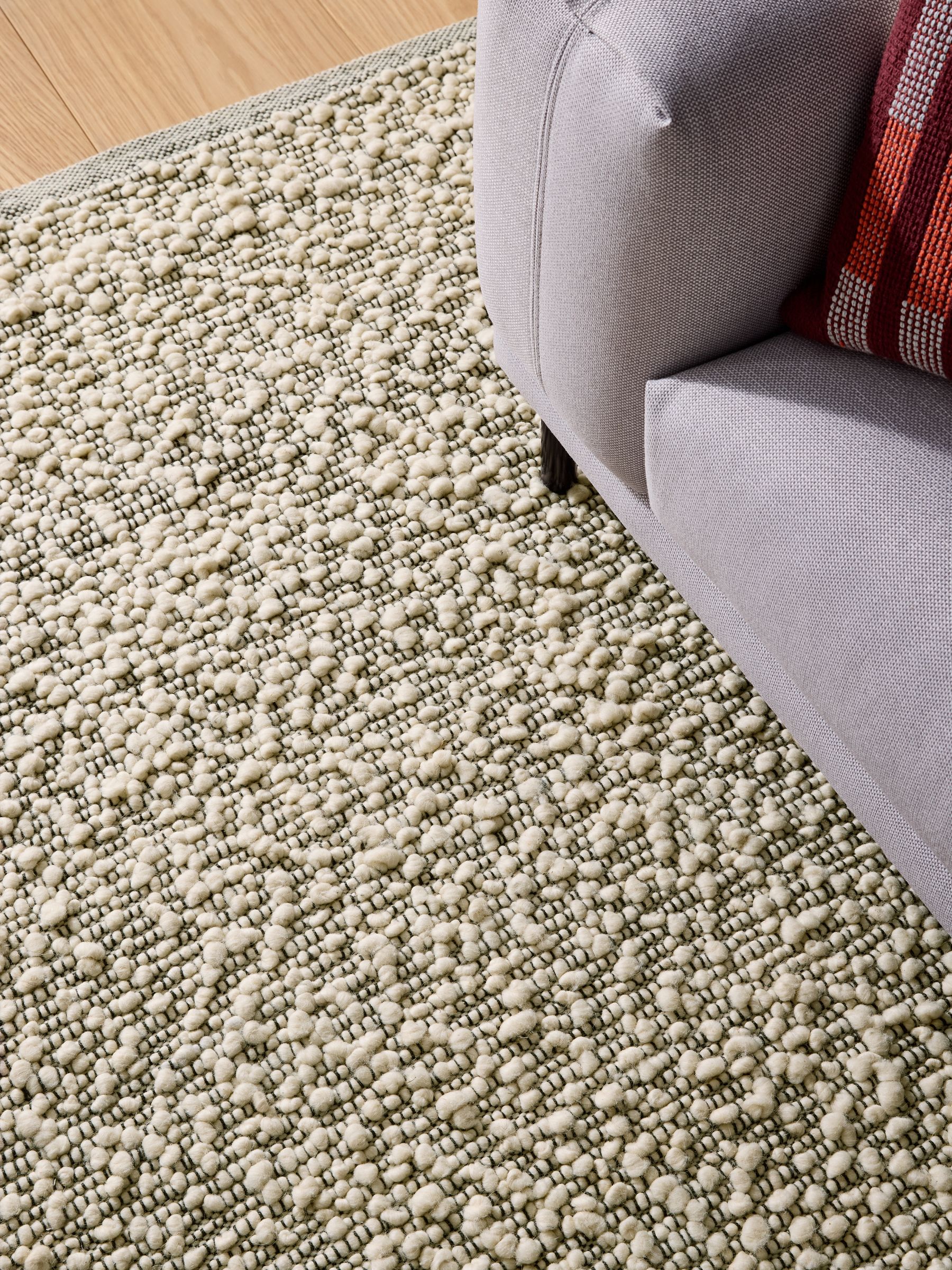 Claude Boucle Wool Rug in Grey