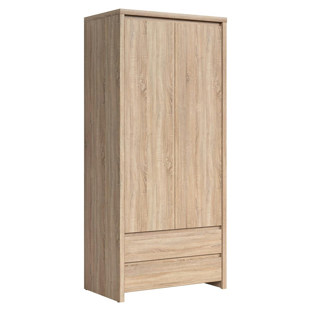 - Armoire 2 portes 2 tiroirs naturelle