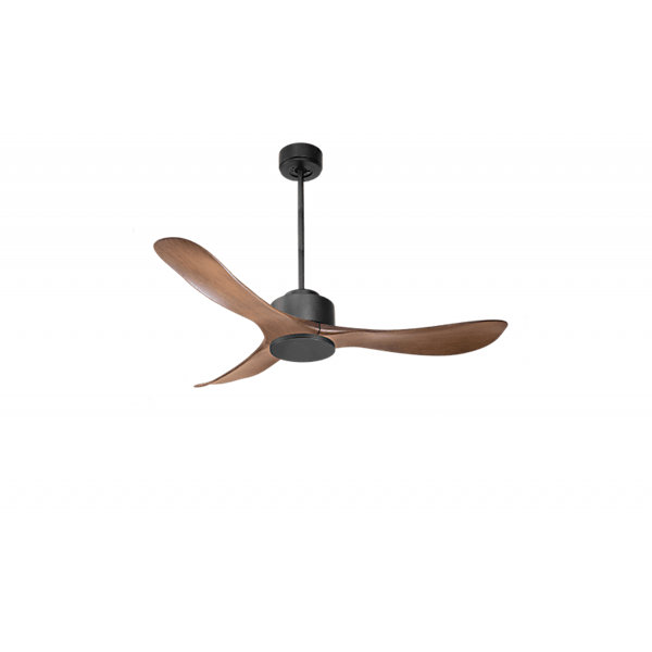 Modulo Regular Exterior - un ventilateur pour extérieur IP44, DC 132 cm Gris basalte pales abs marron sans Lumière20 à 35 m²