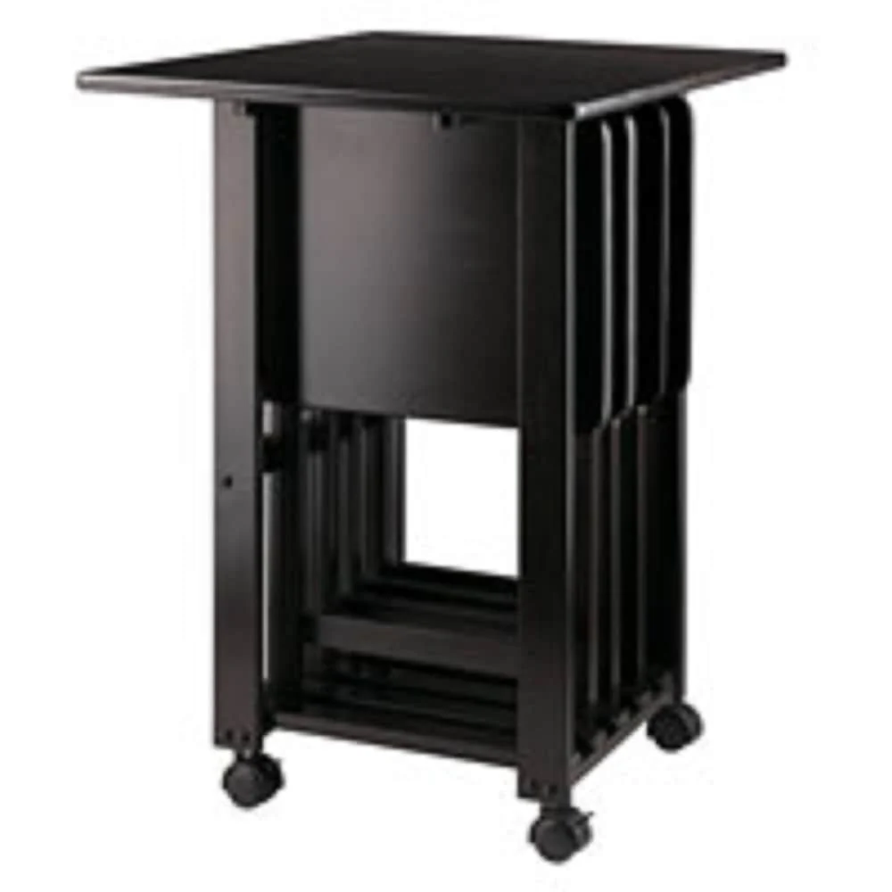 Set of 5 Dark Brown Snack Tray – 33.75”