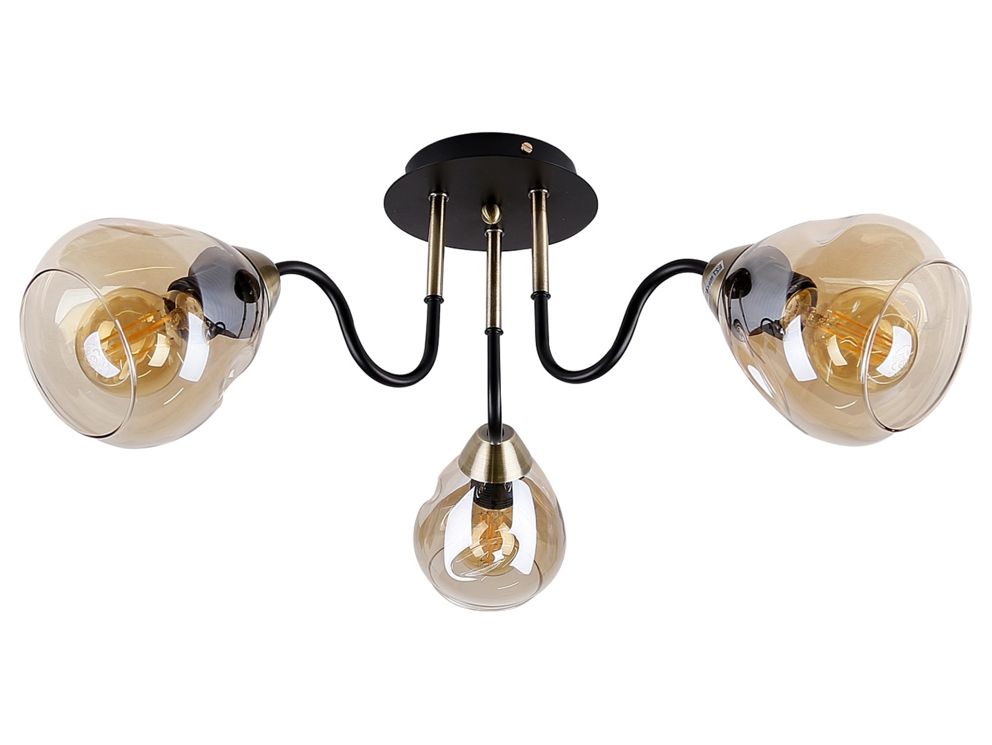 Lampa sufitowa Unica 3-punktowa metalowa czarna
