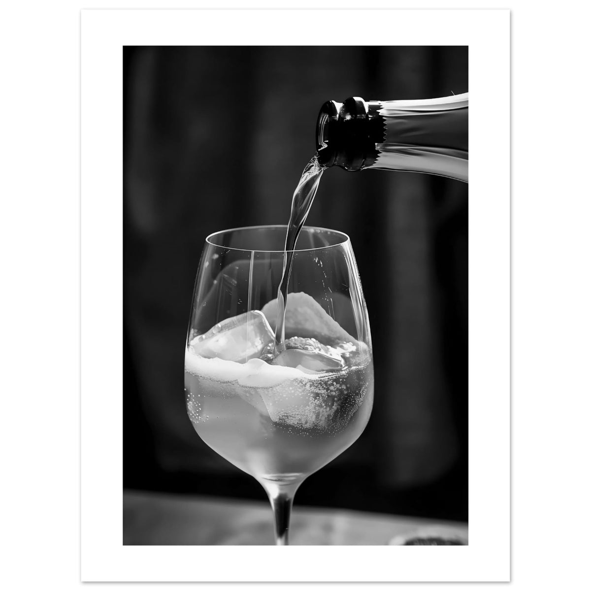 Artfulprints Poster Aperol Spritz - Lifestyle black-white  - 30x40 cm - Zwart / Wit
