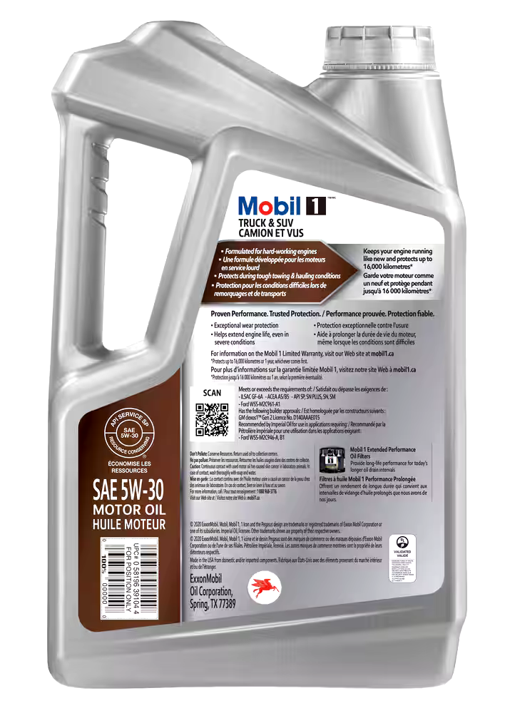 Mobil 1™ Truck & SUV 5W30 Synthetic Engine/Motor Oil, 4.73-L