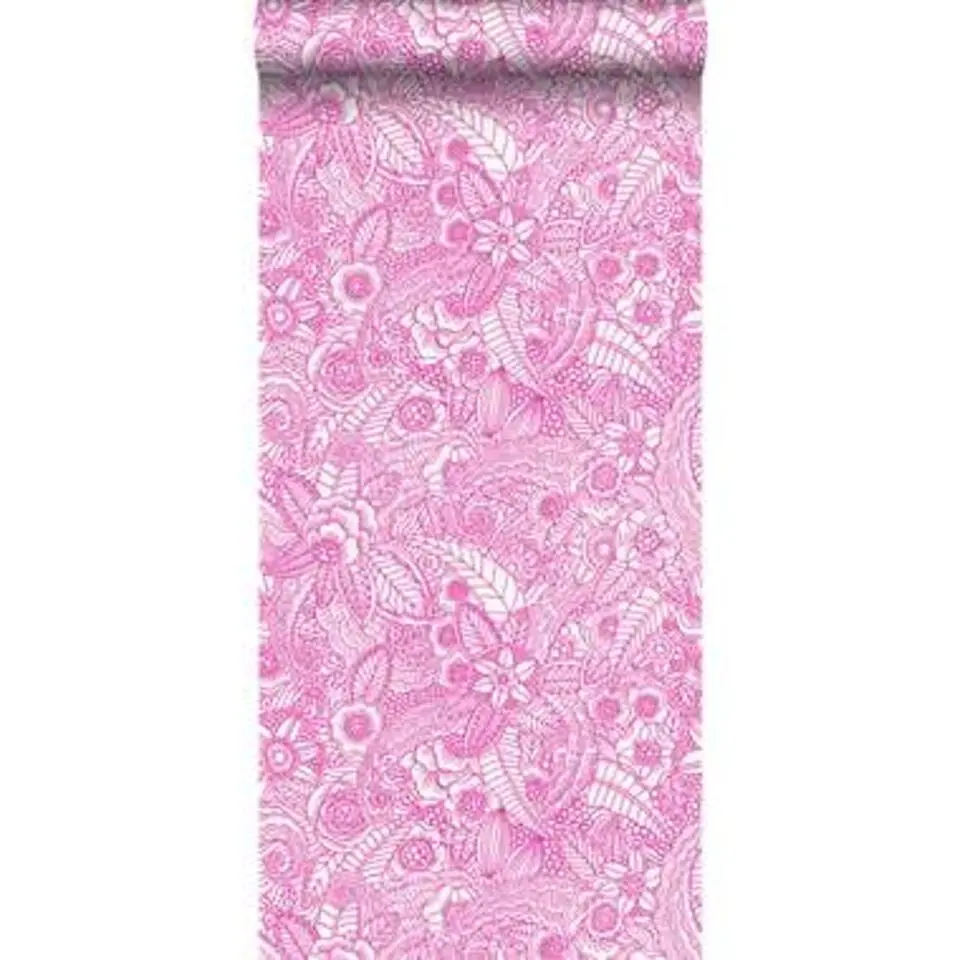 ESTAhome behang - bloemtekeningen - roze - 53 cm x 10,05 m