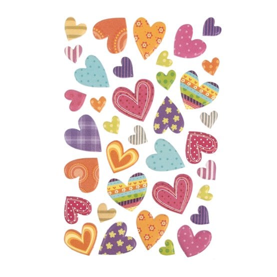 Heart Puffy Stickers