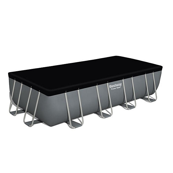 Bestway Piscine hors sol tubulaire rectangulaire Bestway Power Steel 549 x 274 x 122 cm gris clair