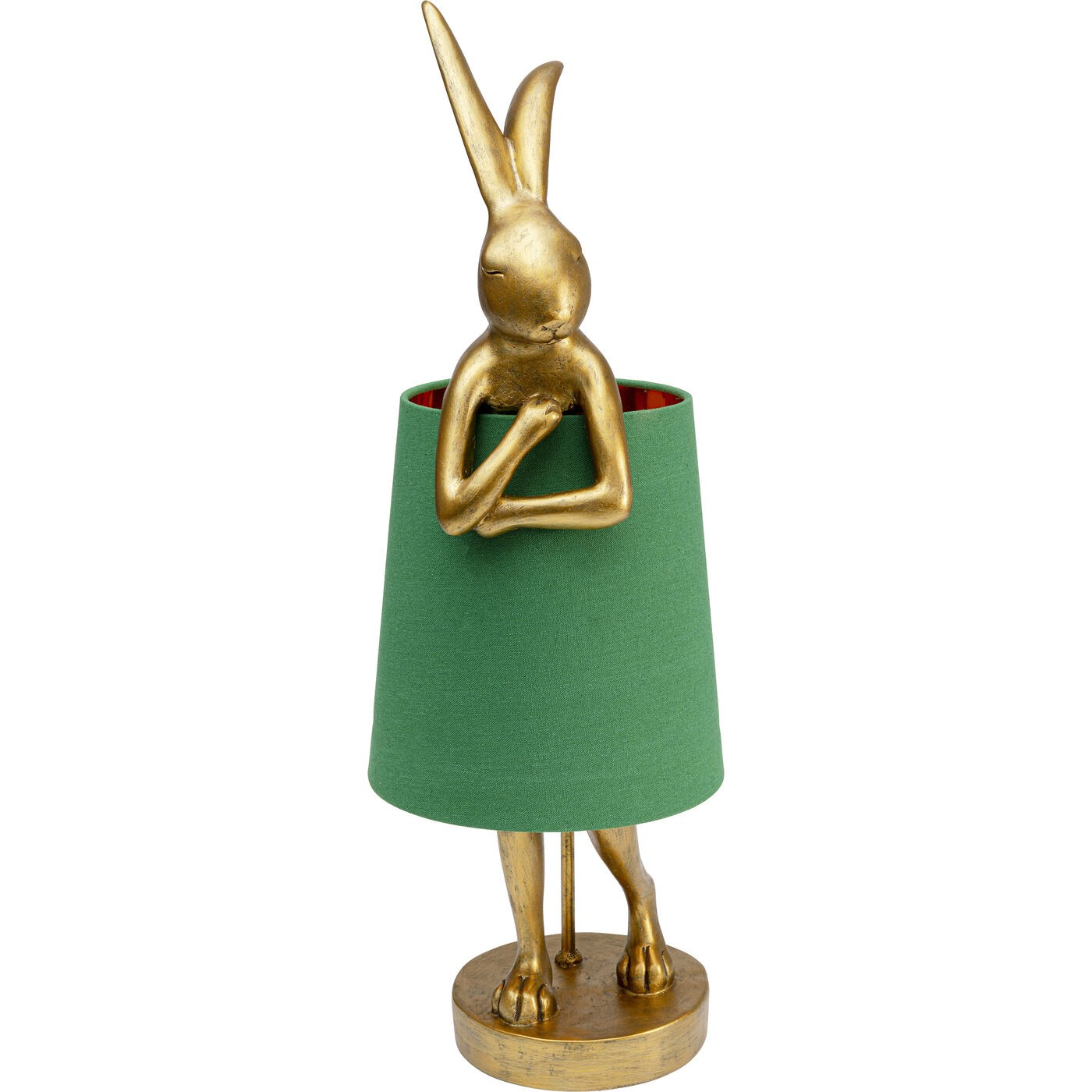 Kare Design tafellamp Animal - konijn - 68cm - goud en groen