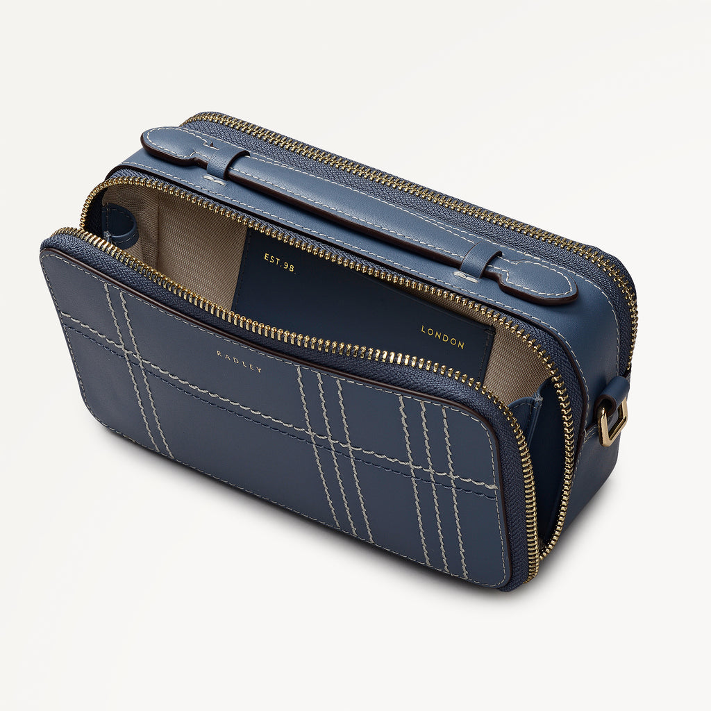 Calvert Way - Check - Small Ziptop Cross Body