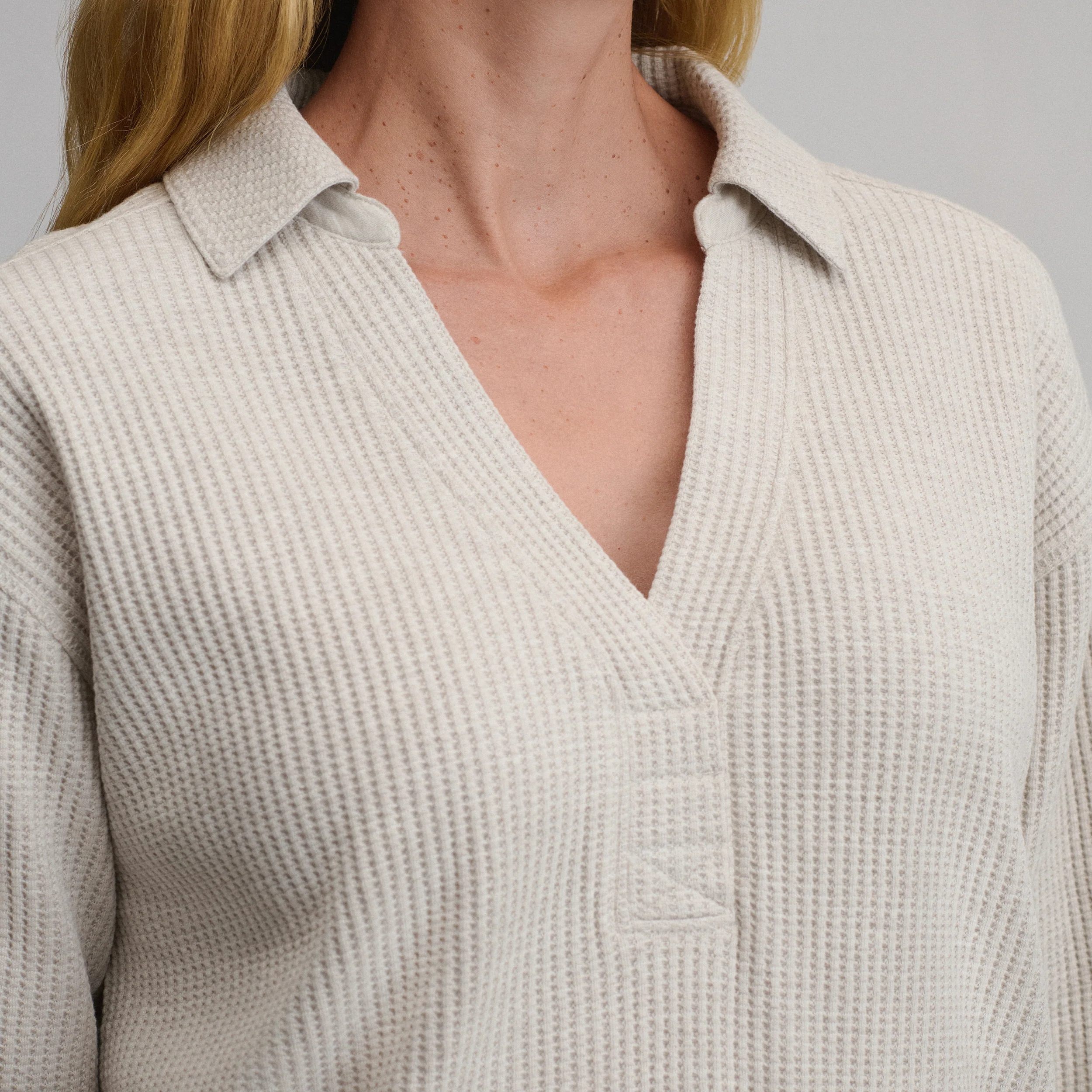 Women's Lounge V-Neck Thermal Crew