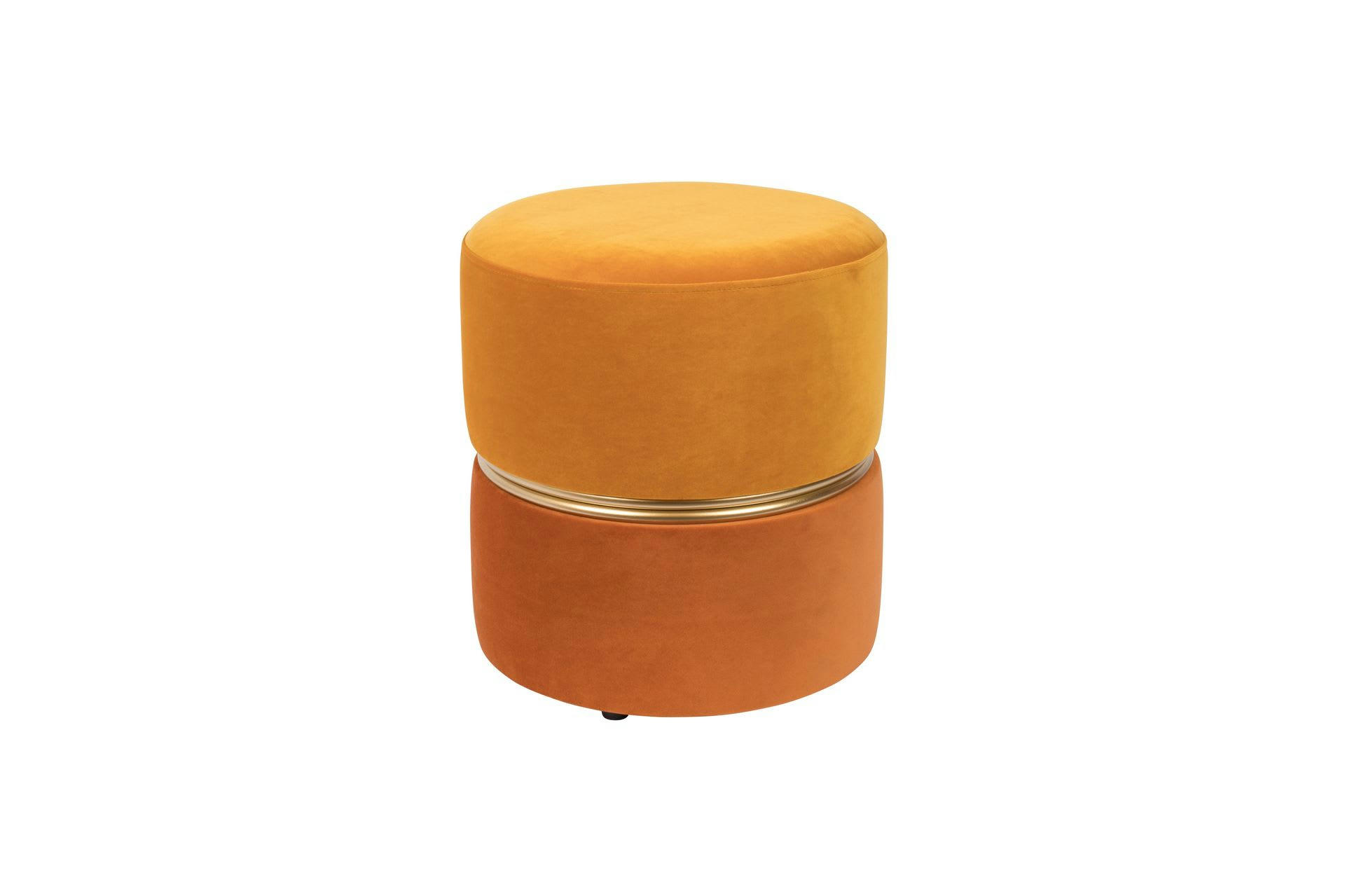 BUBBLY - Pouf en tissu orange