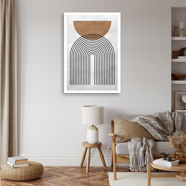 Feeby Obraz na płótnie, Geometryczne koła w stylu boho 40x60