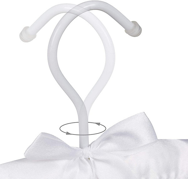 Lot de 10 cintres en satin blanc Helloshop26