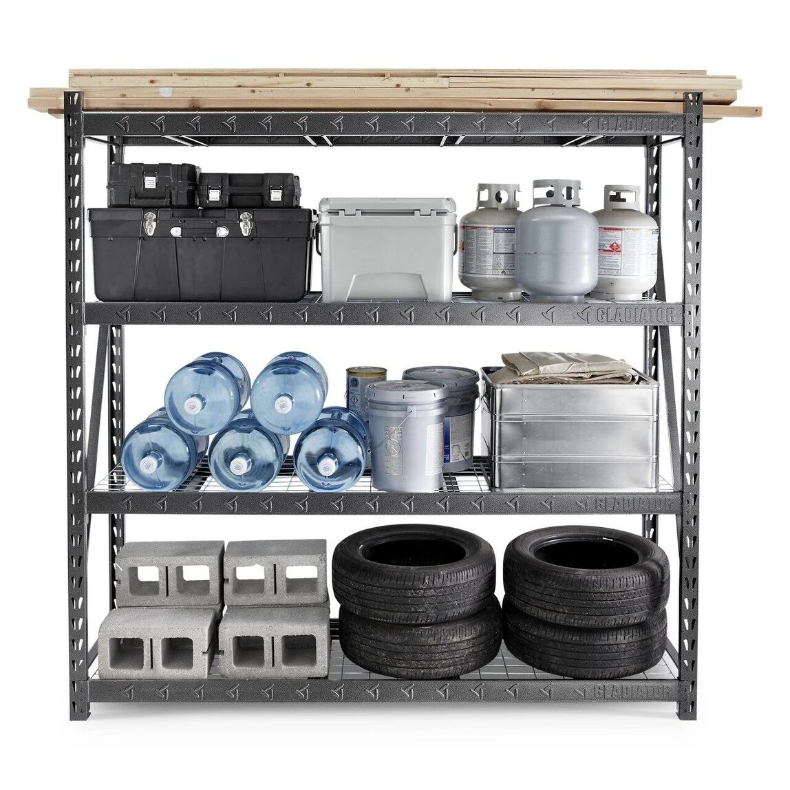 Gladiator GarageWorks 90 x 90 Heavy Duty Mega Rack with Four Adjustable Shelves