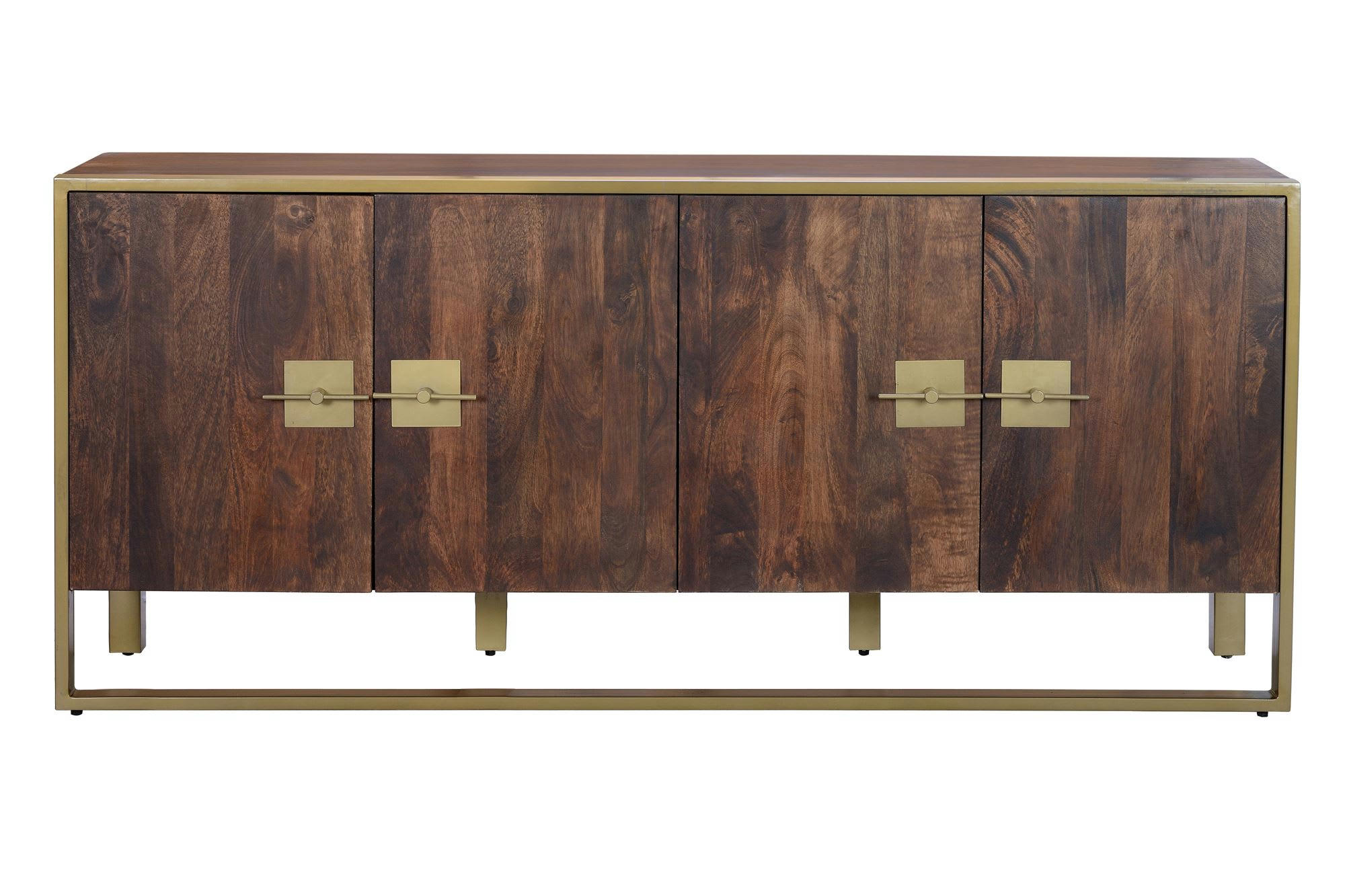 ÓPALO - Buffet en manguier et métal doré