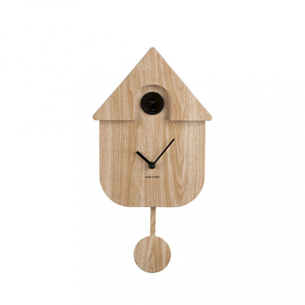MODERN CUCKOO - Horloge à pendule bois clair