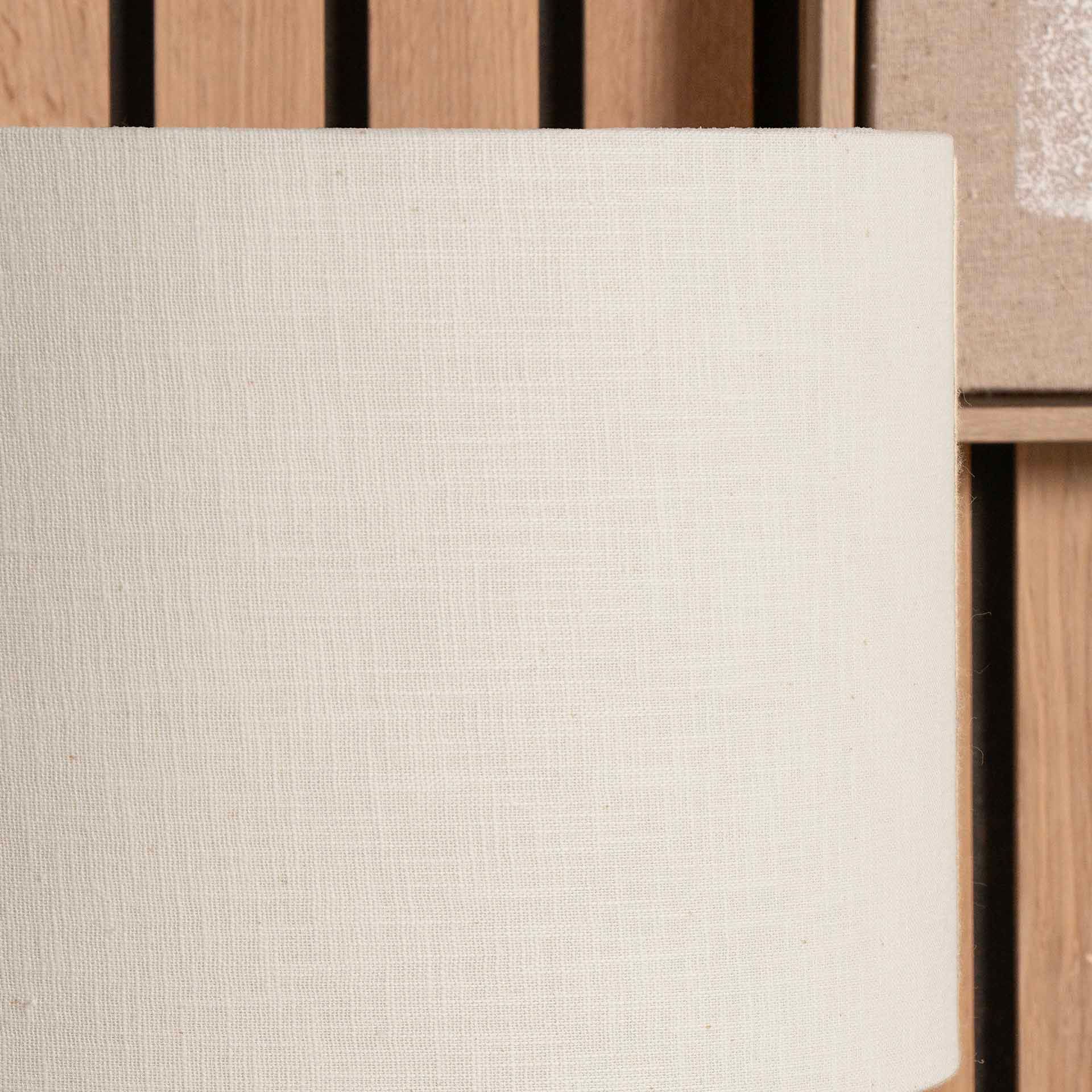 Ruma Cream Self Lined Linen Drum Shade for Floor Lamps