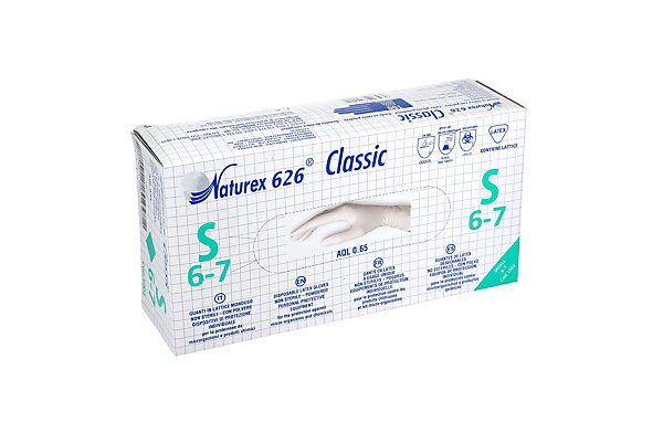 Boîte de 100 gants en latex poudrés blanc TS (6/7) - NOTRE SELECTION - 88825200 TS