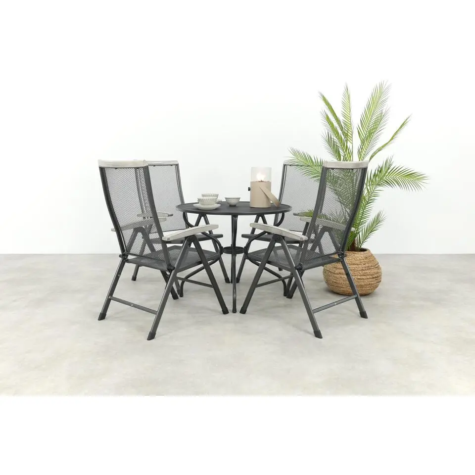 Royal Garden Balero ronde verstelbare tuinset strekmetaal &Oslash;90 cm