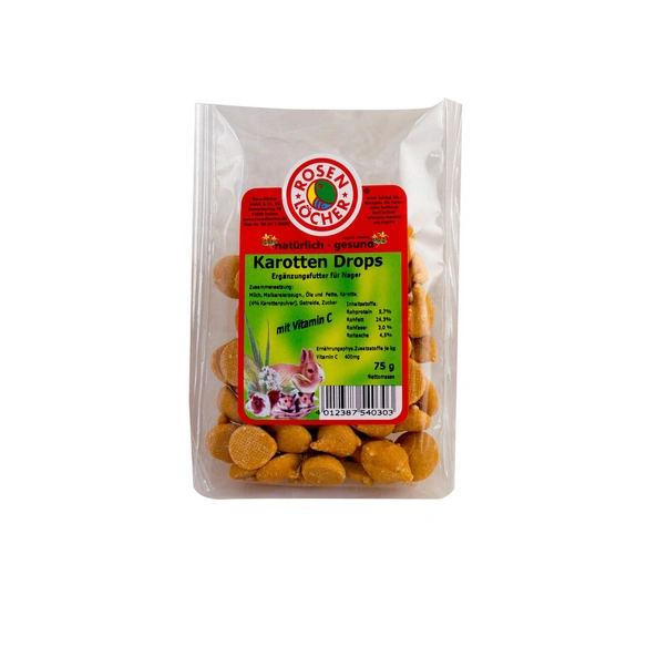 Ergänzungsfutter, DROPS KAROTTE 75G ERGAENZUNGSF. F. NAGER