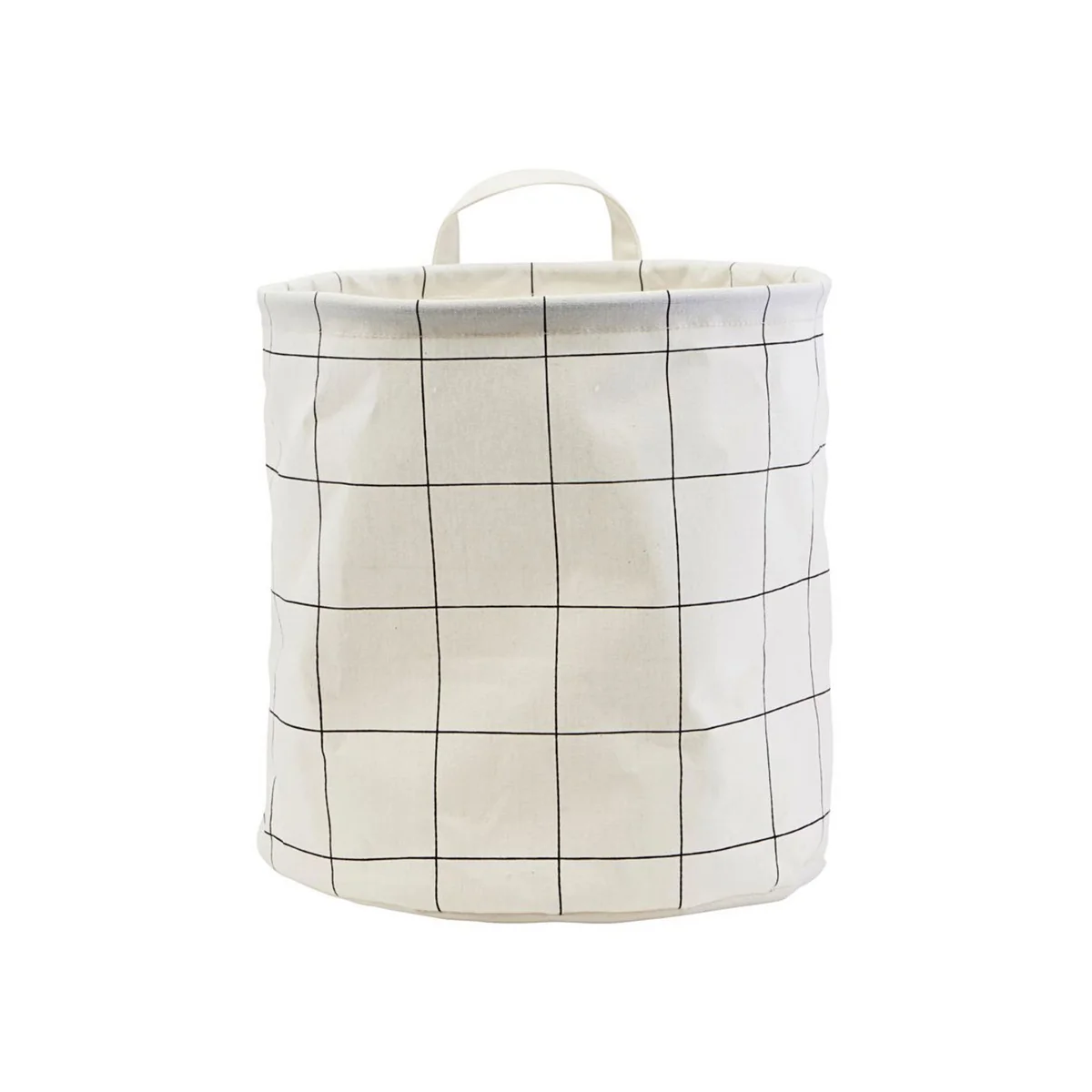 House Doctor - Squares Wäschekorb, Ø 40 x H 50 cm, schwarz / weiß
