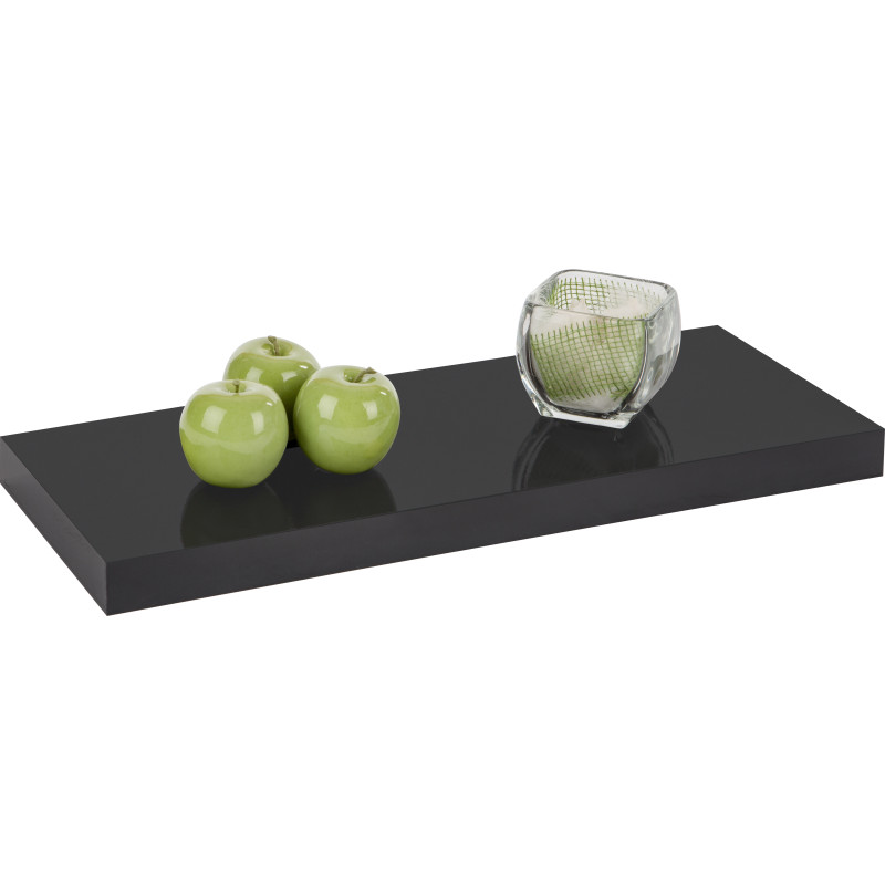 Tablette murale noire 60 x 23,5 x 3,8 cm PRACTO HOME