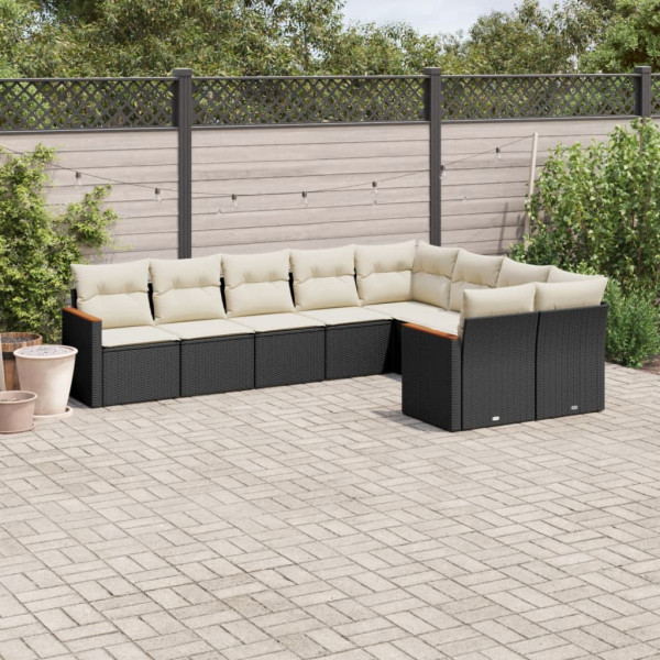 Zestaw mebli ogrodowych czarny technorattan komplet mebli na taras balkon