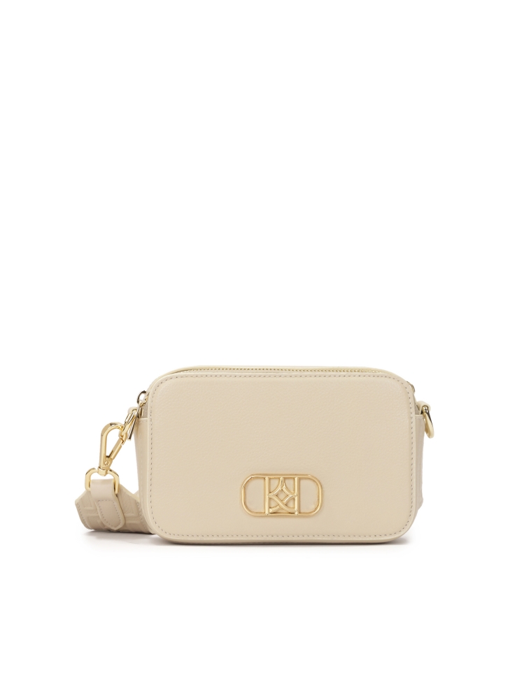 Leather handbag with two detachable straps