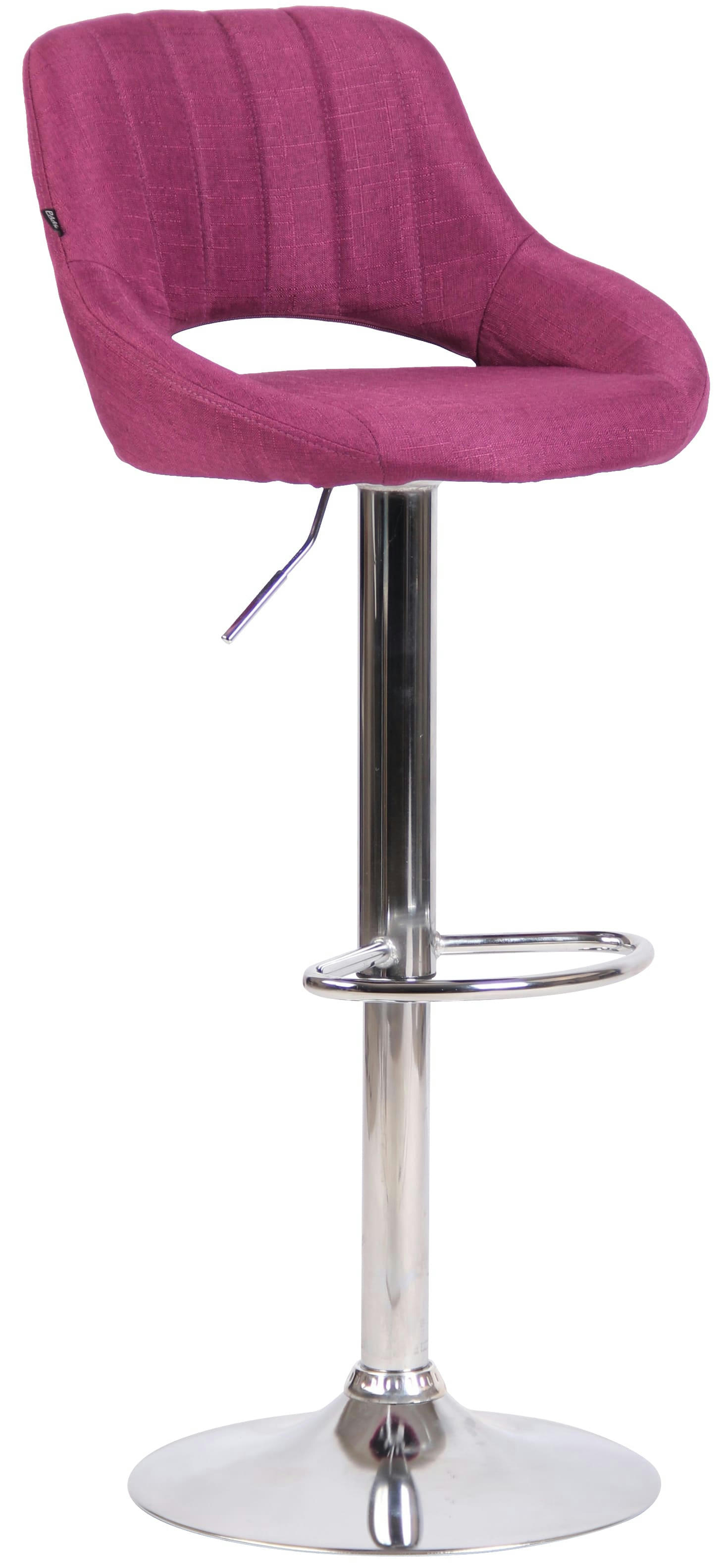 MILET - Tabouret de bar en tissu ajustable pivotant tissu Violet