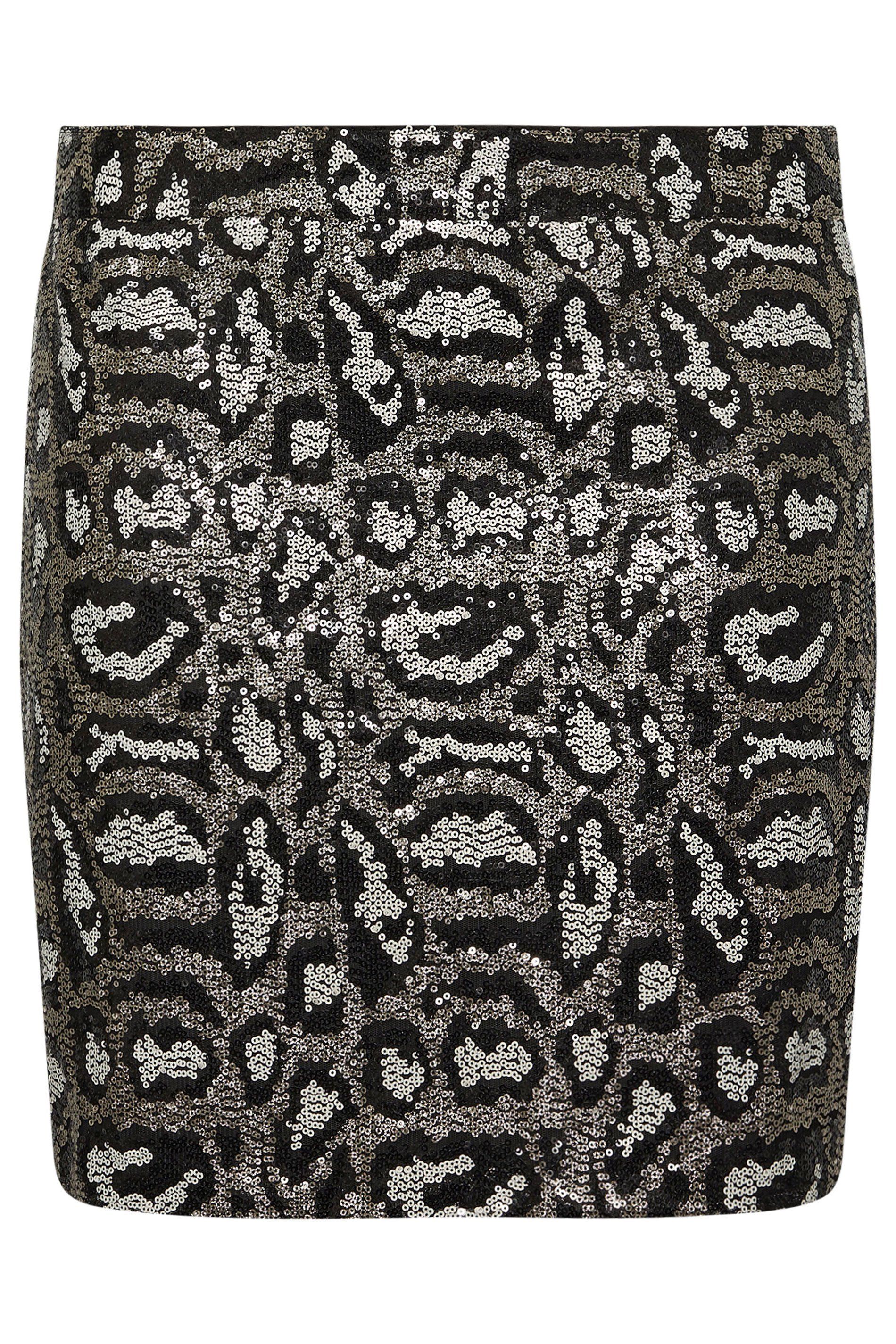 Yours Sequin Printed Mini Skirt