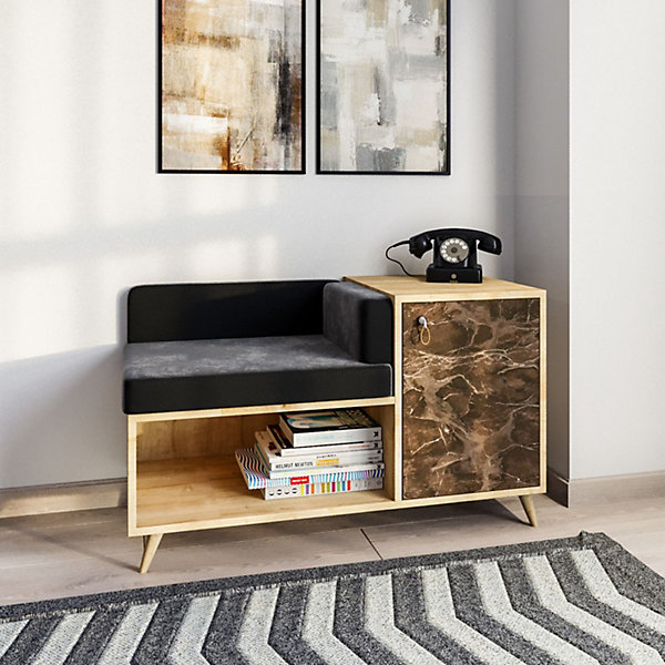 Banc d'entrée design marbré Anzer