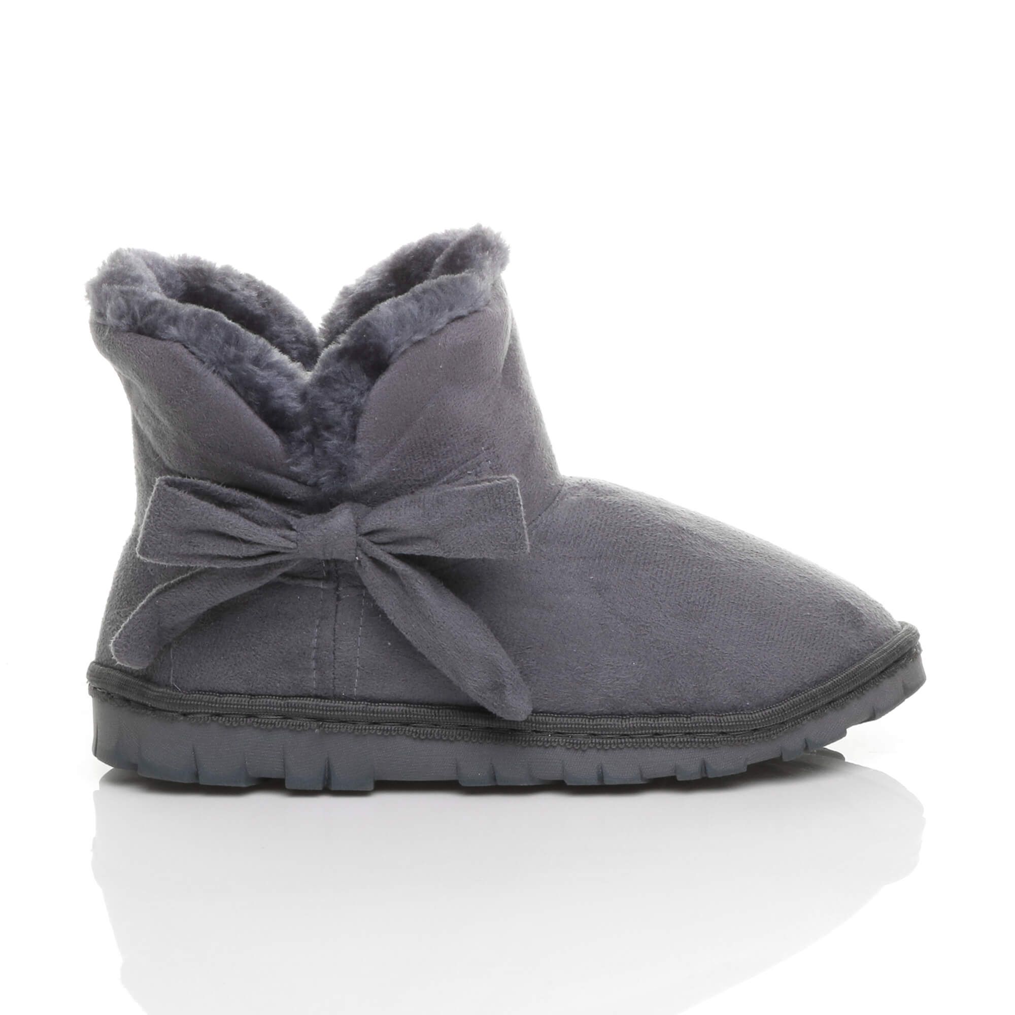 AJVANI Flat Heel Faux Fur Lined Ankle Boots Faux Suede Slippers