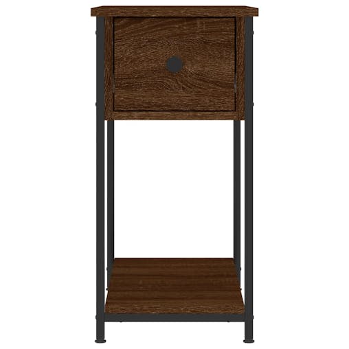 NNEVL Bedside Cabinet Brown Oak 30x60x60 cm Engineered Wood