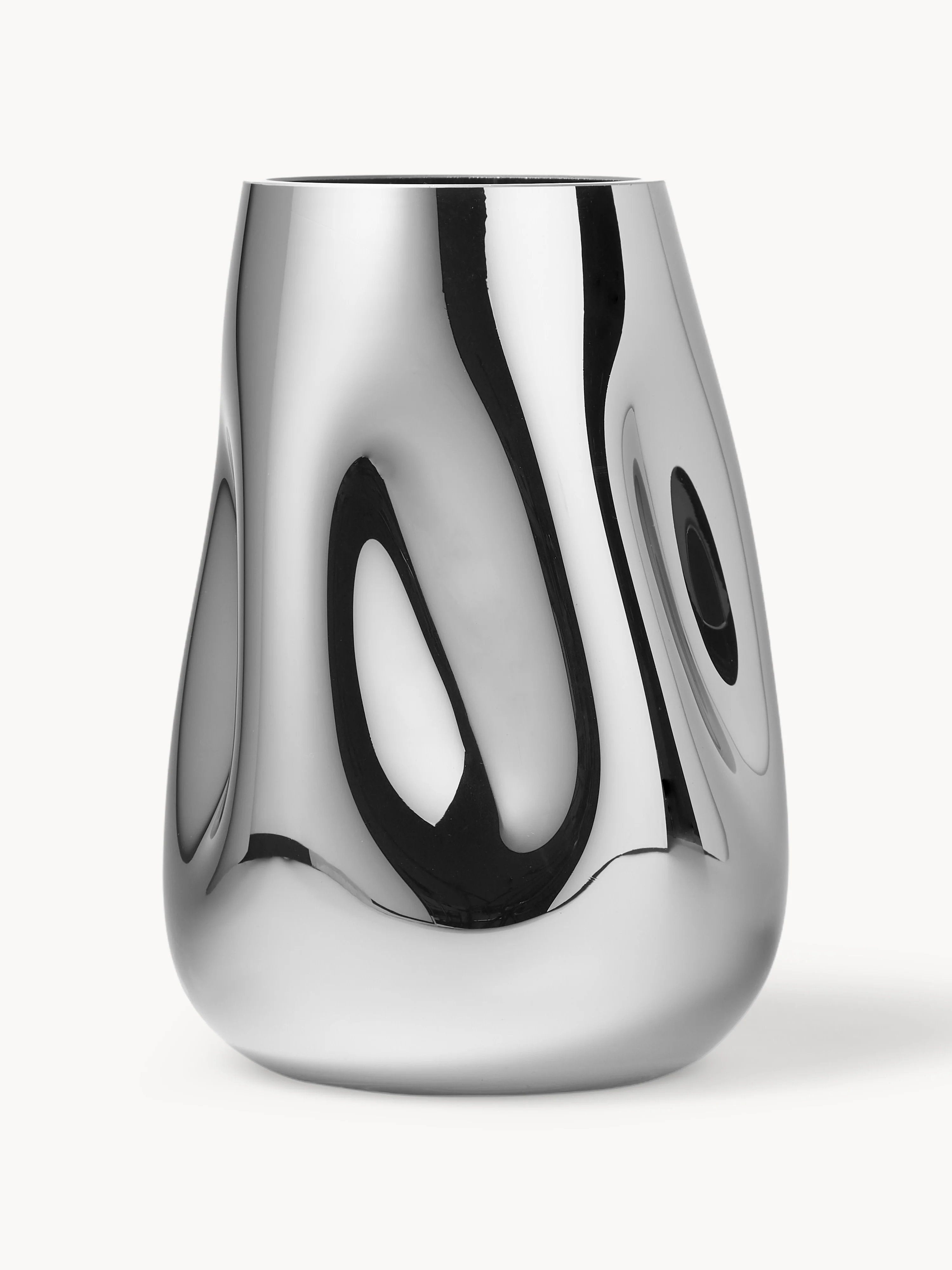 Mundgeblasene Glas-Vase Mirror, H 26 cm