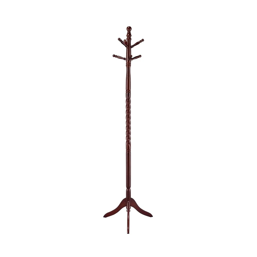 Fletcher Merlot Coat Rack with Twisted Post