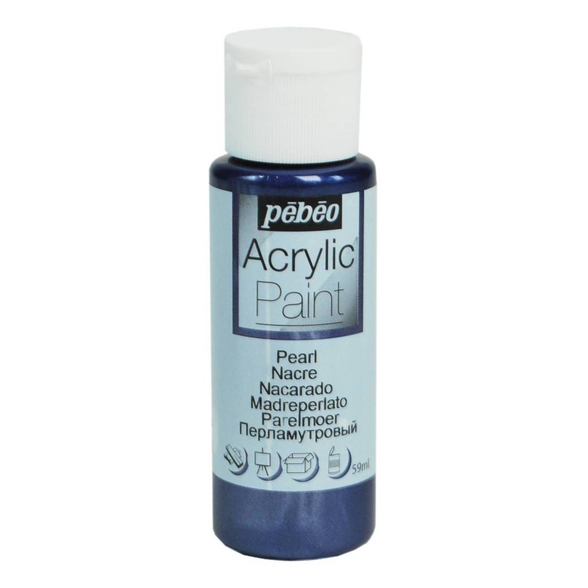 Pebeo Night Blue Pearl Acrylic Craft Paint 59ml
