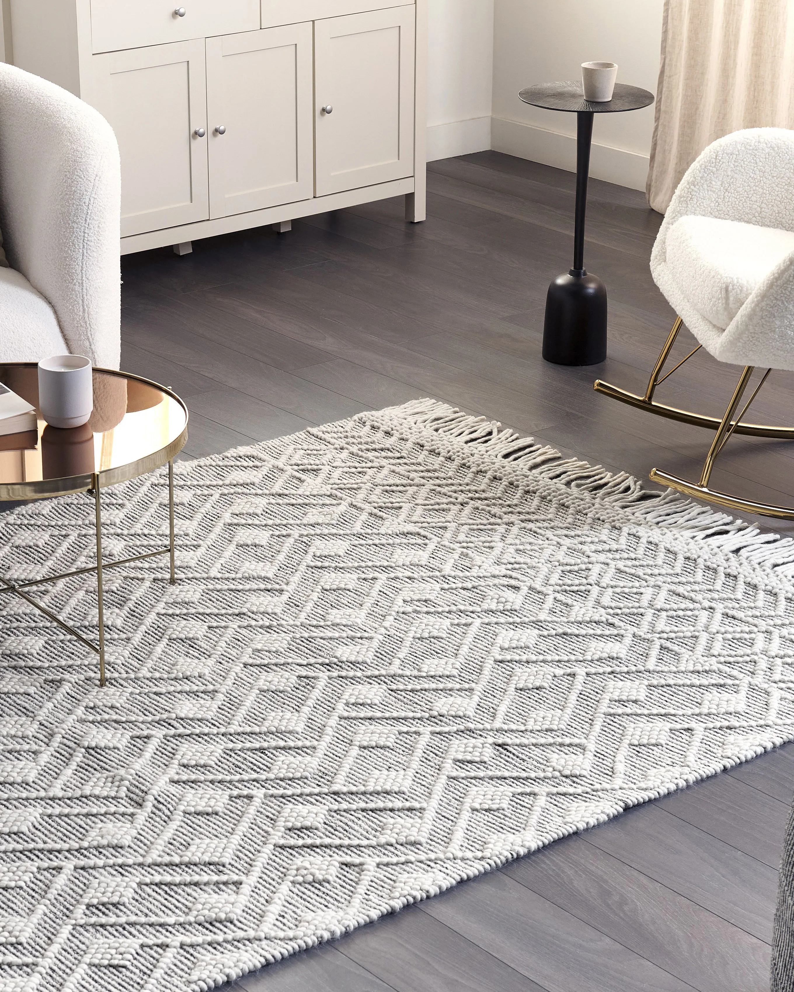 Rug KAVAK Black 160 x 230 cm Wool