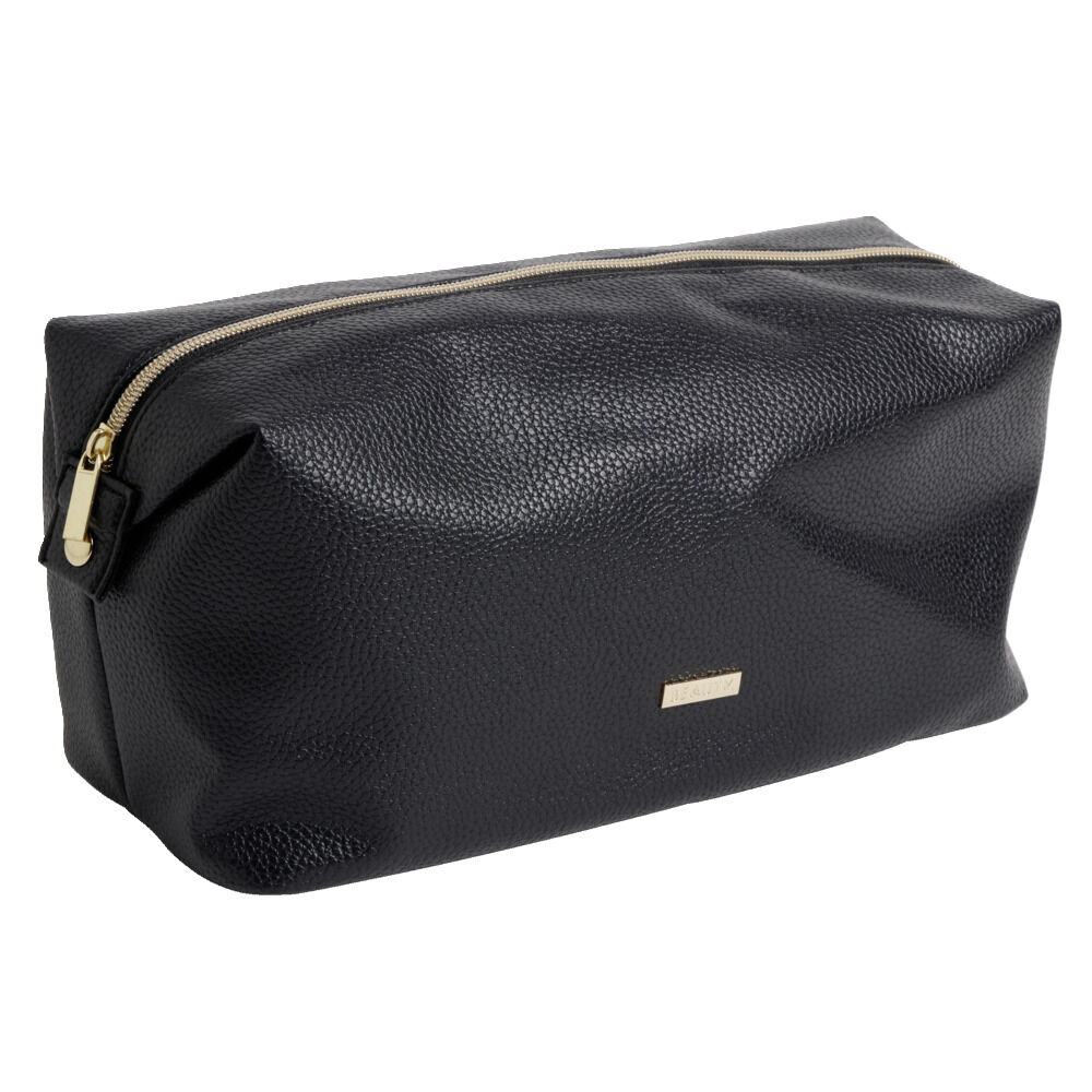 Trousse de toilette femme 30x15,5xH13,5cm (2 modèles noir ou blanc)