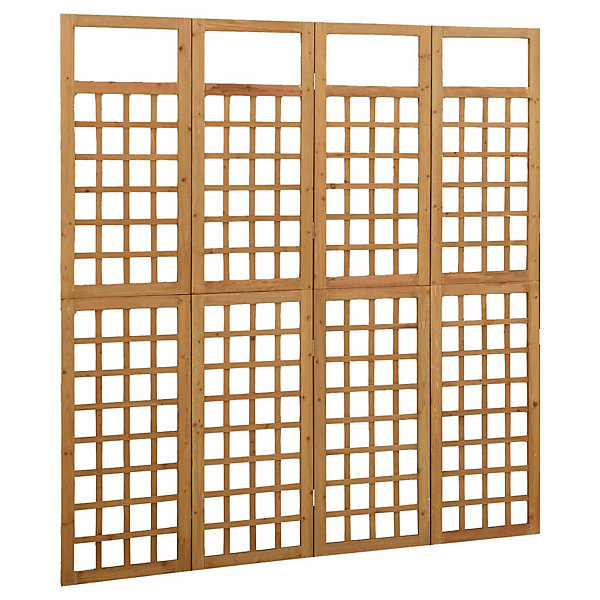 Cloison de séparation à 4 panneaux Bois de pin solide 161x180cm vidaXL