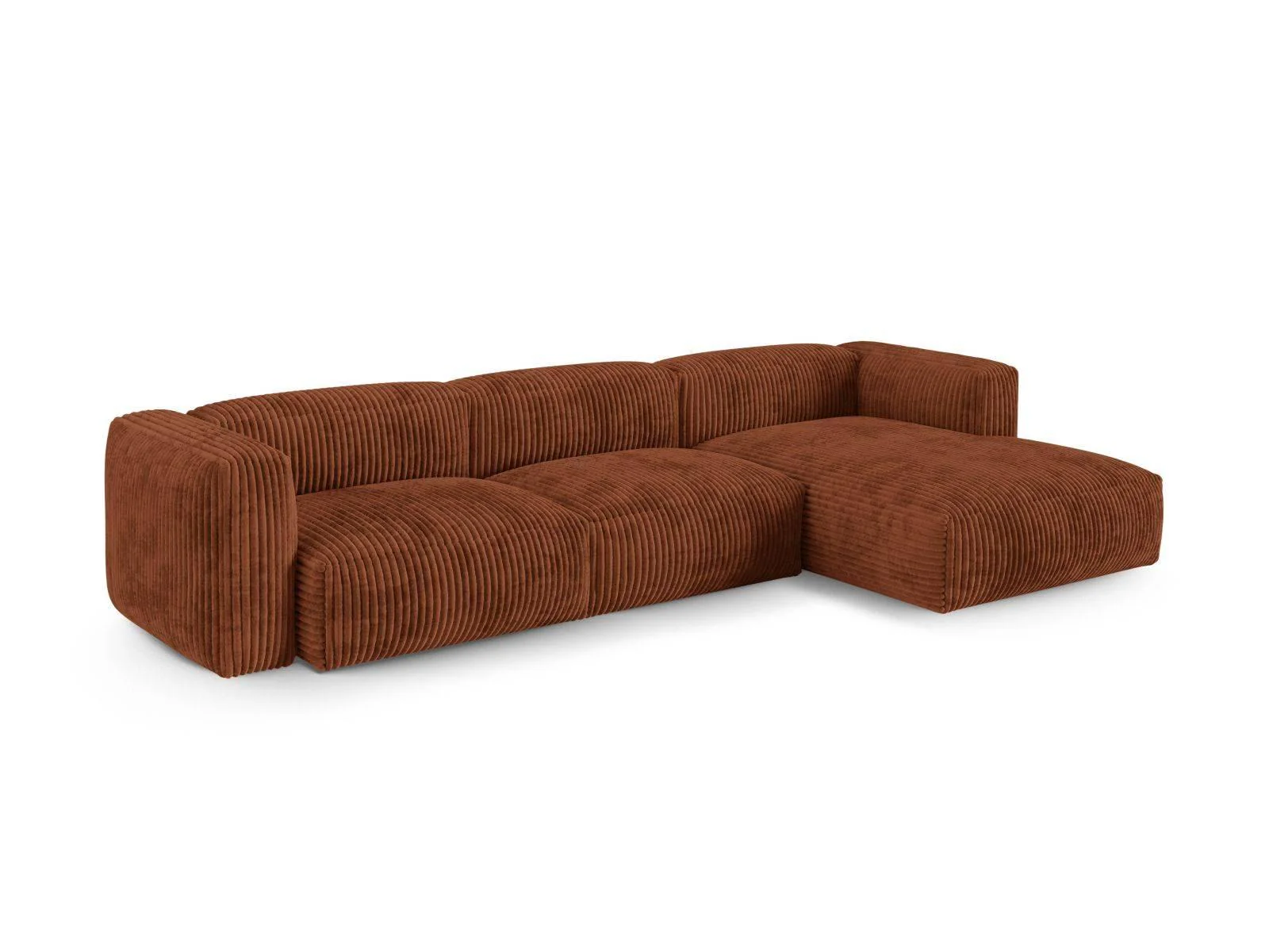 Modulaire hoekbank Martina rechts ribstof