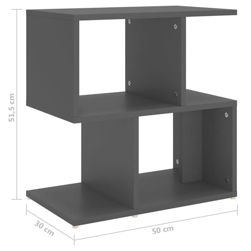 NNEVL Bedside Cabinets 2 pcs Grey 50x30x51.5 cm Chipboard