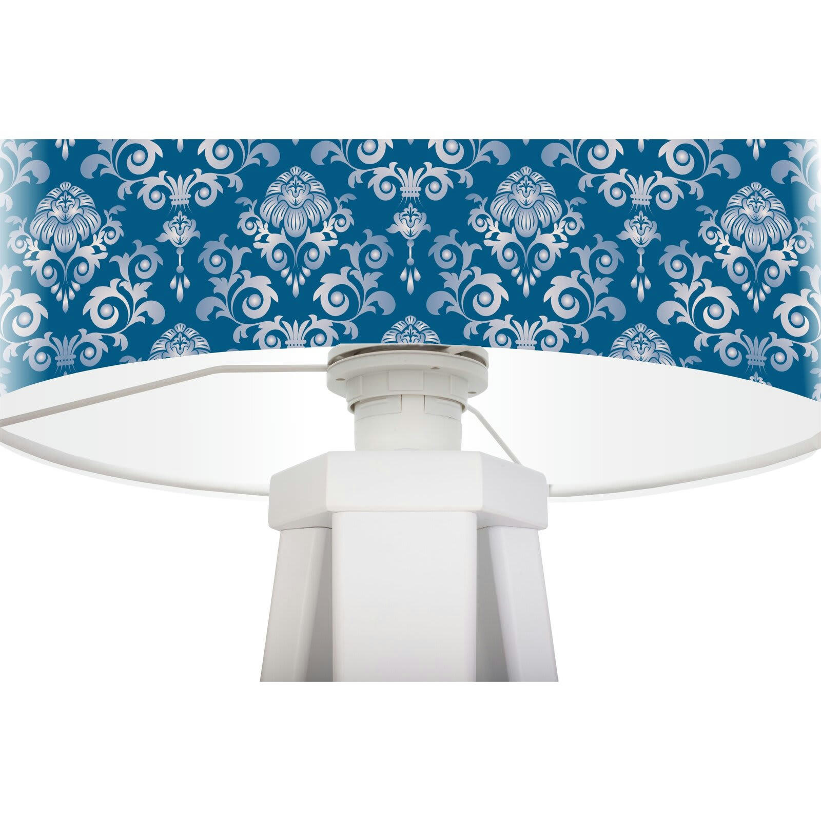 STAMPS - Lampe de chevet Bois Bleu 30x30x45 cm