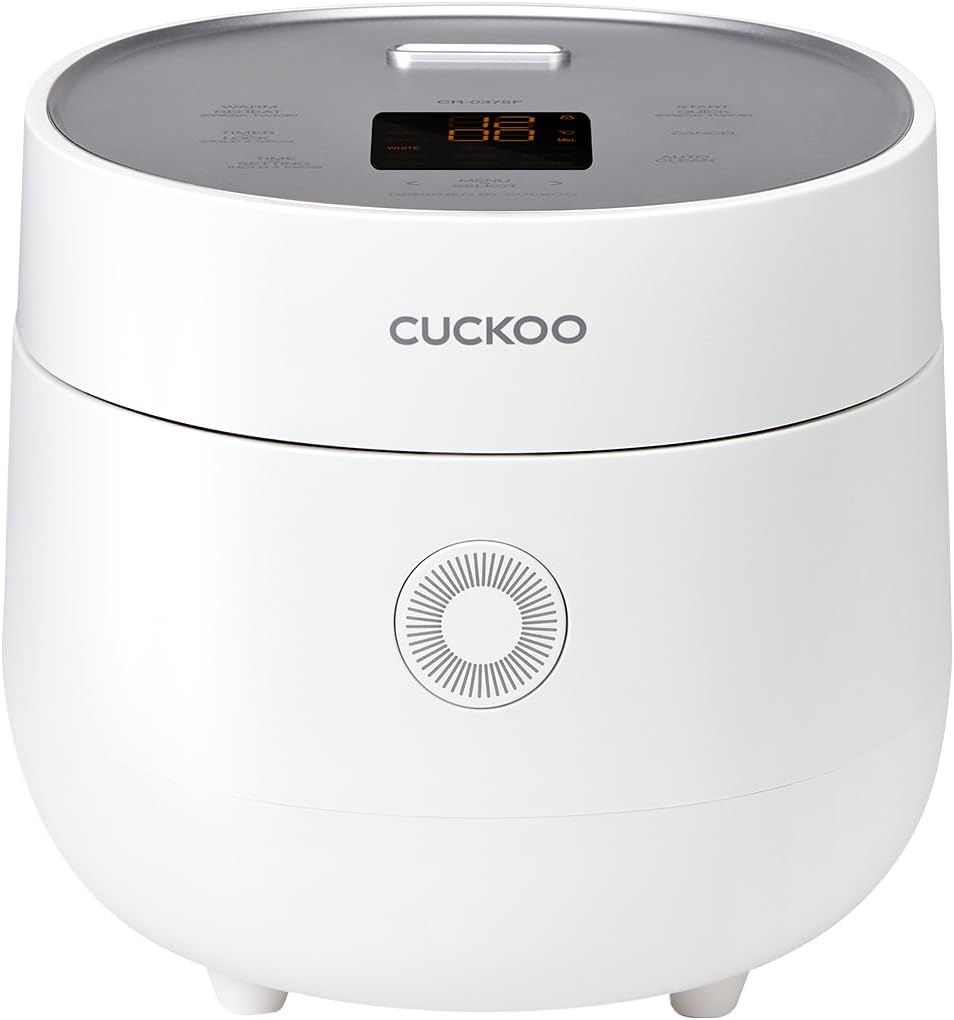 CUCKOO Micom Rice Cooker 3-Cup Uncooked / 6-Cup Cooked with Nonstick Inner Pot, Small Rice Maker with 8 Menu Options, Fuzzy Logic Technology, Auto Clean, Quick Rice Mode, White (CR-0375FW)