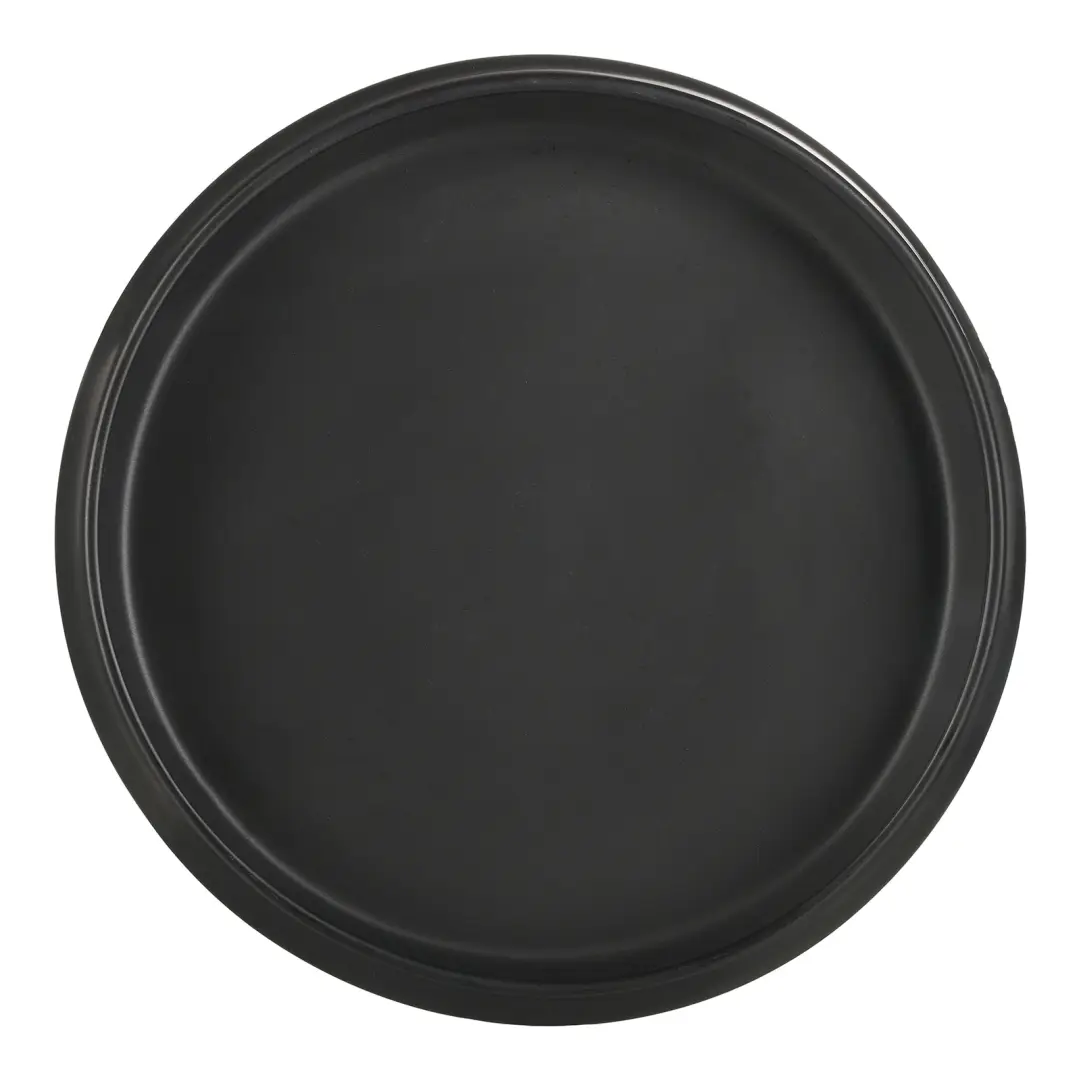 Deko-Tablett Schwarz, ⌀ 30 cm, H 50 mm