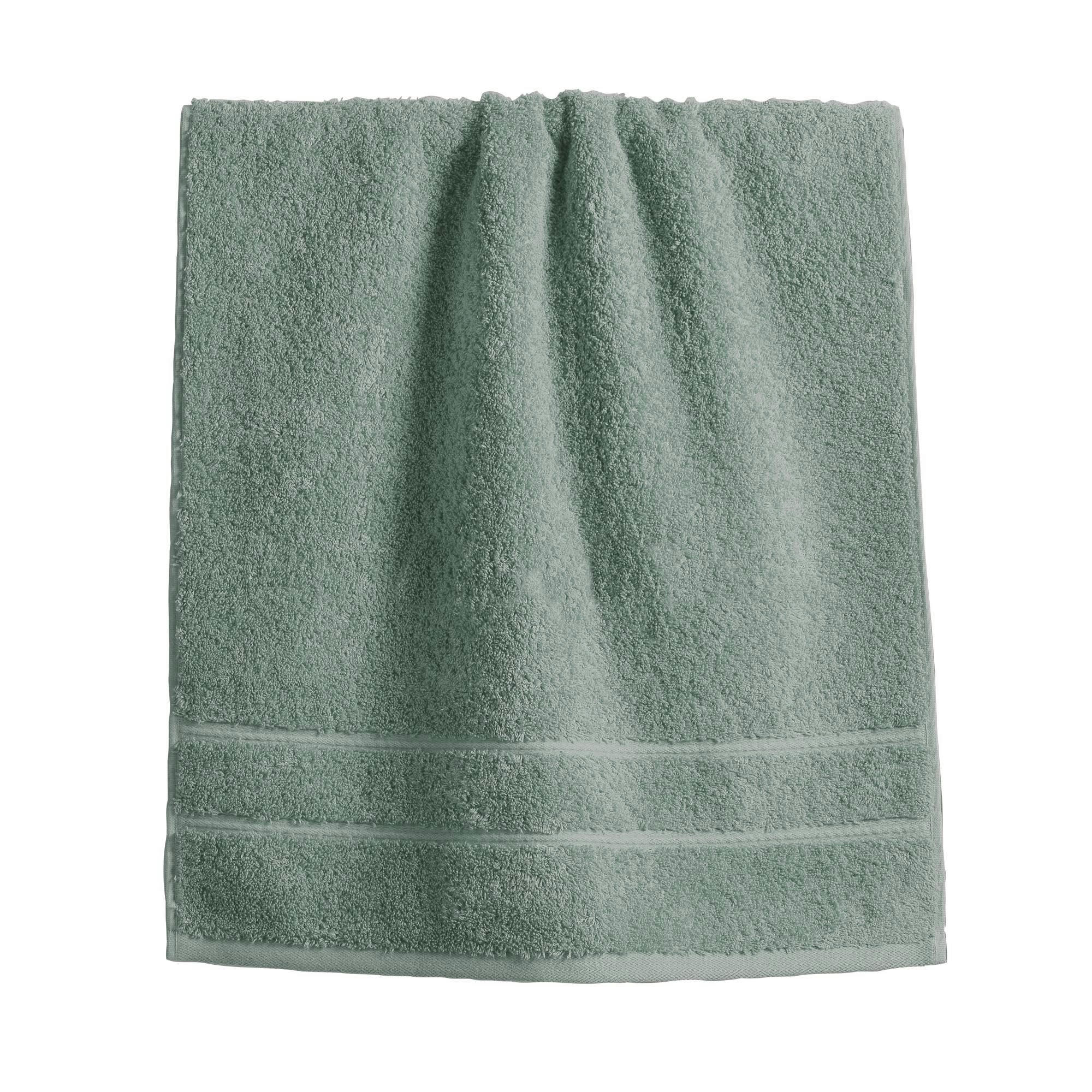 COTON PEIGNE D'EGYPTE EPONGES - Serviette de toilette 50x100 vert de gris en coton