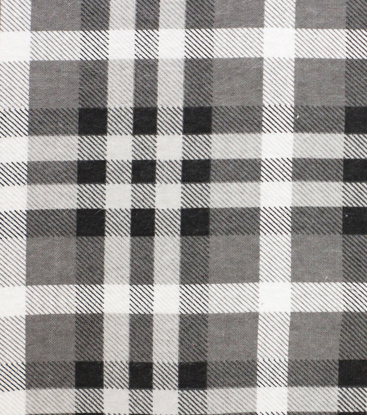 Gray Plaid Super Snuggle Flannel Fabric
