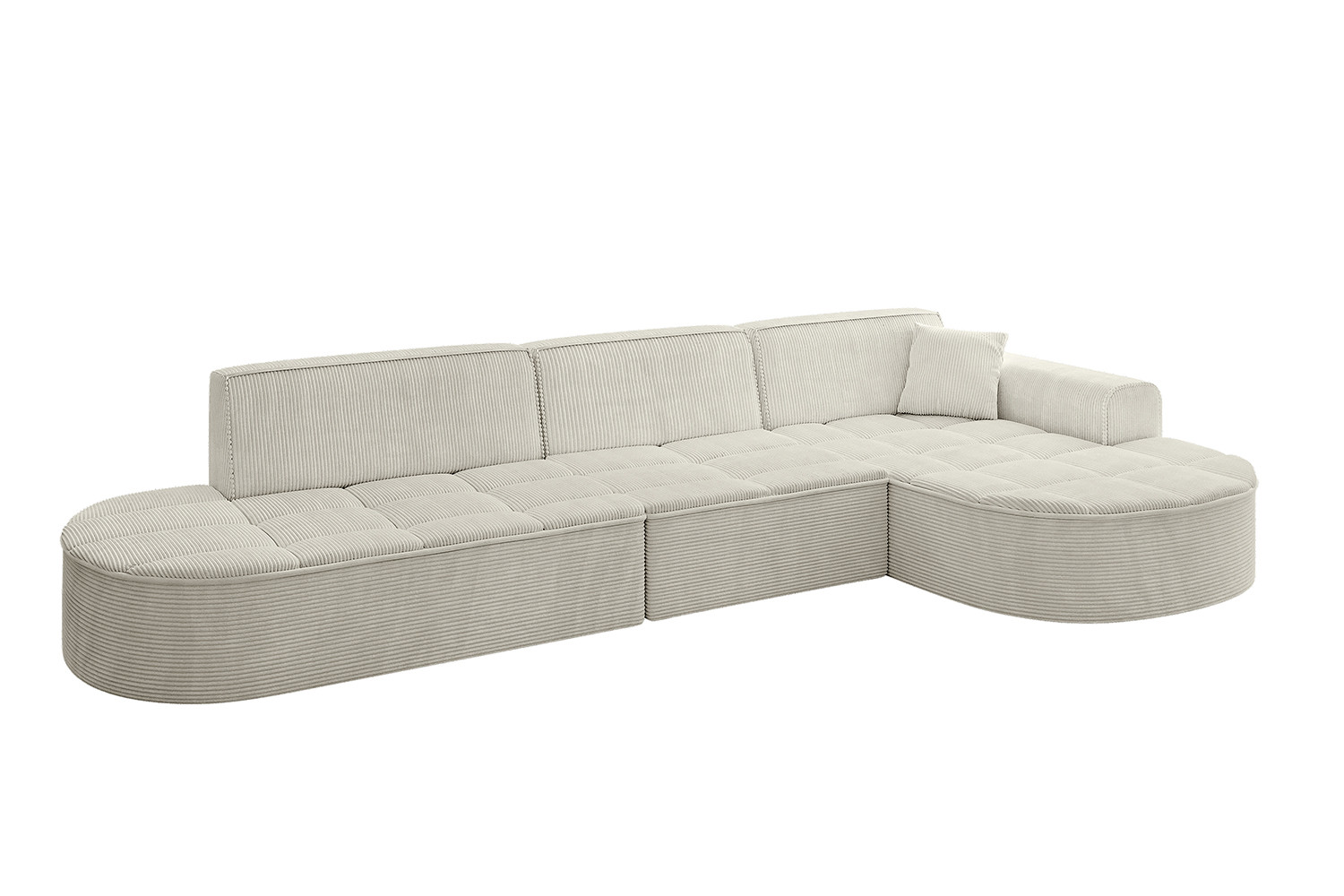 Narożnik prawostronny bez funkcji spania TARO-L2 328x171x79,5 Kremowy